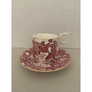 Vintage Coalport Demitasse Cup & Saucer #4891 Leaves